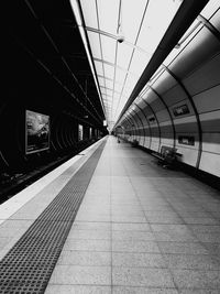 View of railroad station platform