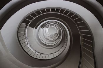 Low angle view of spiral staircase
