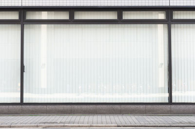 Closed door of building