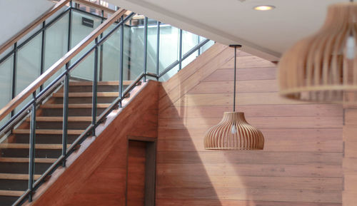 Low angle view of spiral staircase