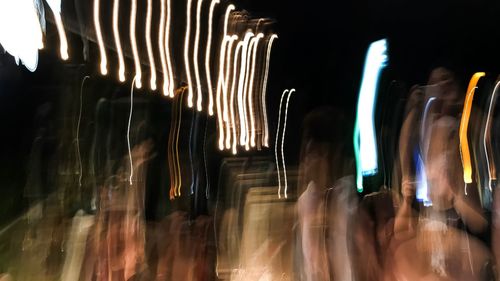 Blurred motion of illuminated at night