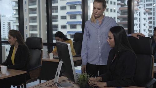 Group of people working in office