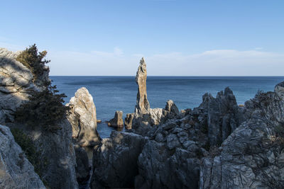 Panoramic view of sea against sky