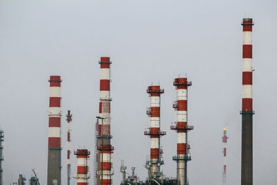 View of factory against clear sky