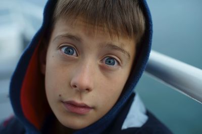 Close-up portrait of cute boy