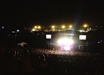 People enjoying at night