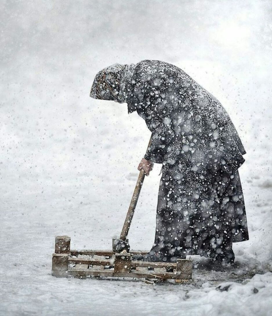 snow, one person, winter, snowing, standing, cold temperature, full length, side view, motion, outdoors, day, construction site, real people, digging, water, men, working, manual worker, nature, sky, people