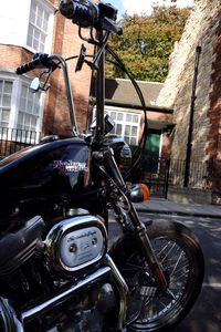 Close-up of motorcycle