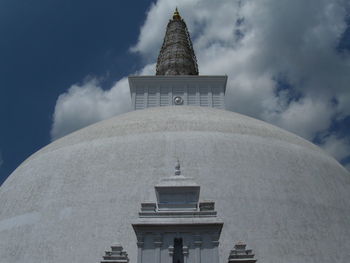 Low angle view of temple against sky