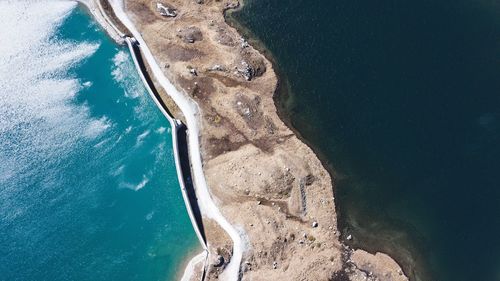 High angle view of sea
