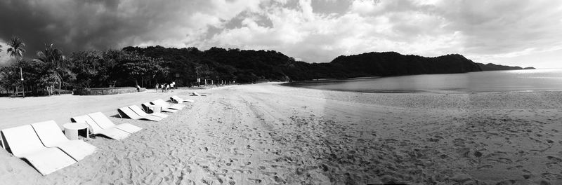 Panoramic view of beach against sky