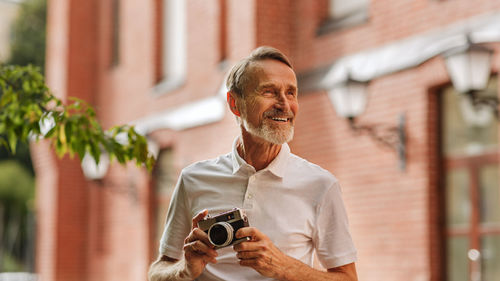 Man photographing