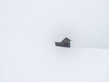 House in snow during winter