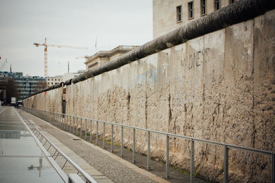 Berlin wall in city