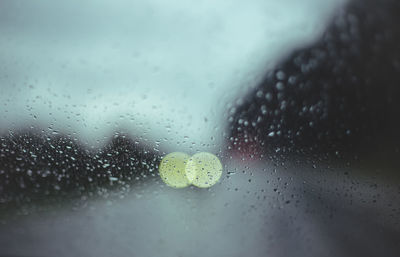 Raindrops on glass window