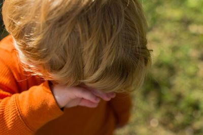 Close-up portrait of boy
