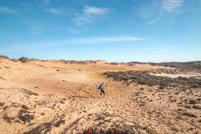 Scenic view of desert against sky