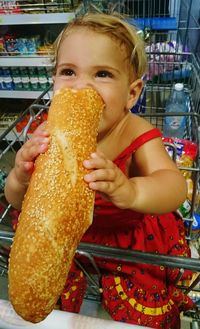 Woman eating food