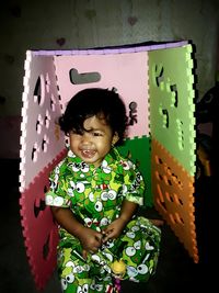 Portrait of smiling girl standing