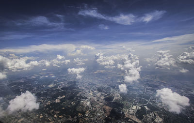 Aerial view of clouds against sky