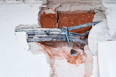 Close-up of weathered wall