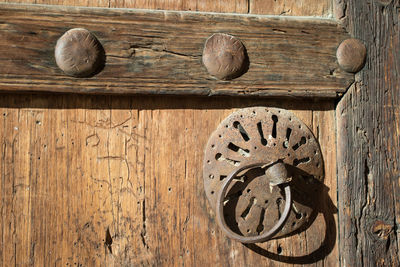 Full frame shot of old wooden door