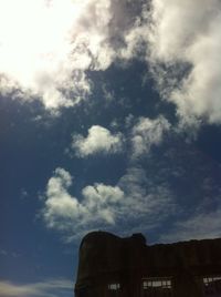 Low angle view of cloudy sky