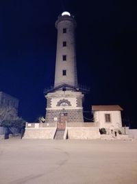 View of tower at night