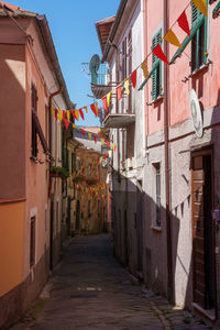 Street amidst buildings in town