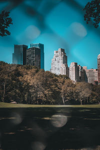 Buildings against sky in city