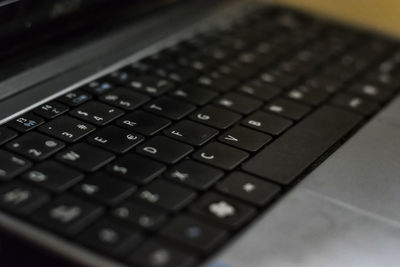 Close-up of computer keyboard