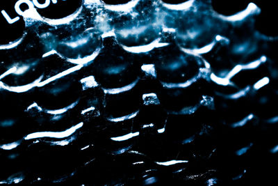 Full frame shot of raindrops on metal