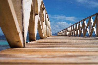 Wooden bridge near the bum bum island in semporna, borneo sabah.