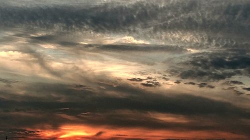 Full frame shot of dramatic sky during sunset