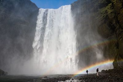 Scenic view of waterfall