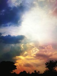 Low angle view of cloudy sky