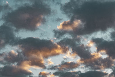 Low angle view of sky during sunset