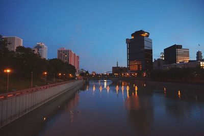 View of canal along buildings