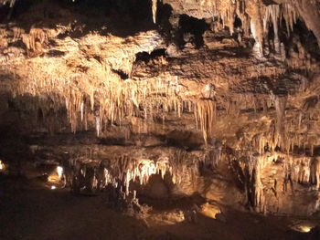 Rock formation in lake