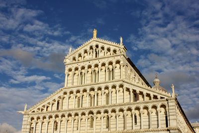 Low angle view of historical building against sky