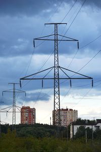 Low angle view of buildings against sky