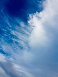 Low angle view of clouds in sky