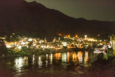 View of cityscape with river in background