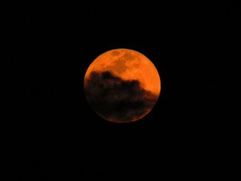 Scenic view of moon against sky at night