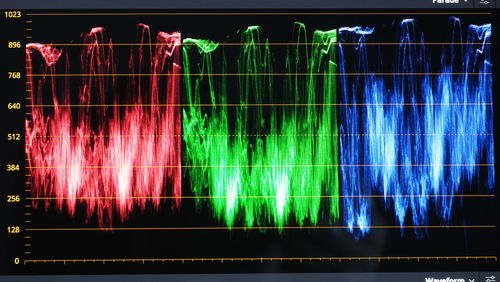 Close-up of illuminated lighting equipment against black background