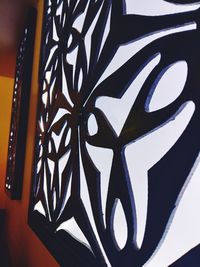 Close-up of text on wall