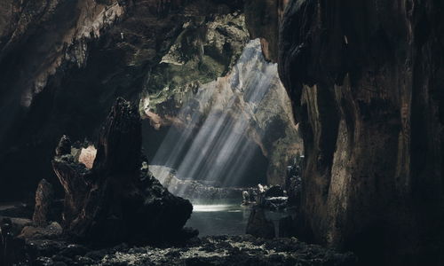 Panoramic view of waterfall