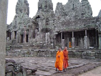 Rear view of a temple