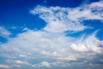 Low angle view of clouds in sky