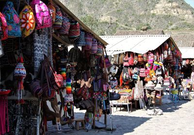 Group of people on street market